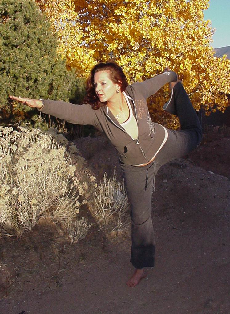 Debbie pose outdoors